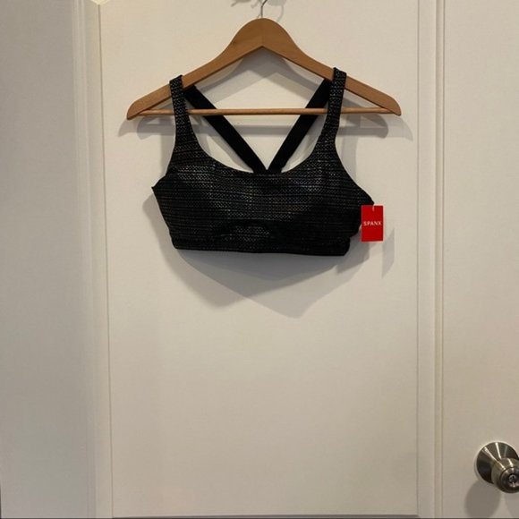 Spanx Low Impact Sports Bra in Color Metallic Mist - Picture 3 of 4